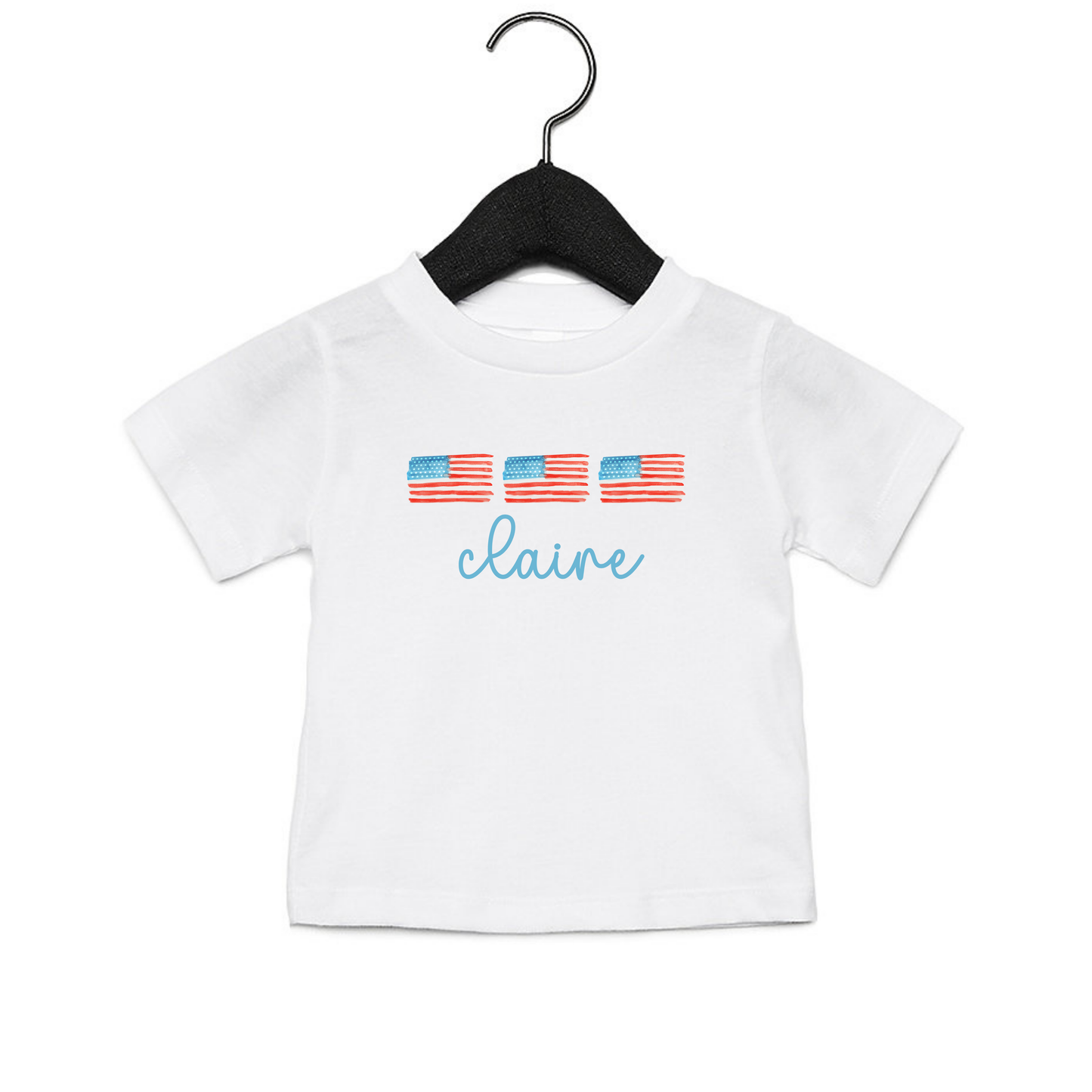 Personalized 4th of July Flag T-Shirt