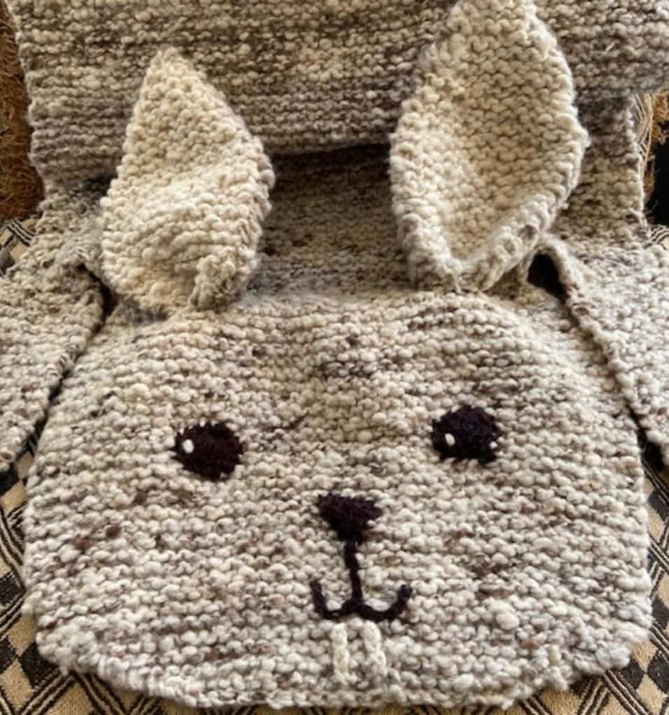 Organic Wool Play Mat + Nursery Rug | Bunny