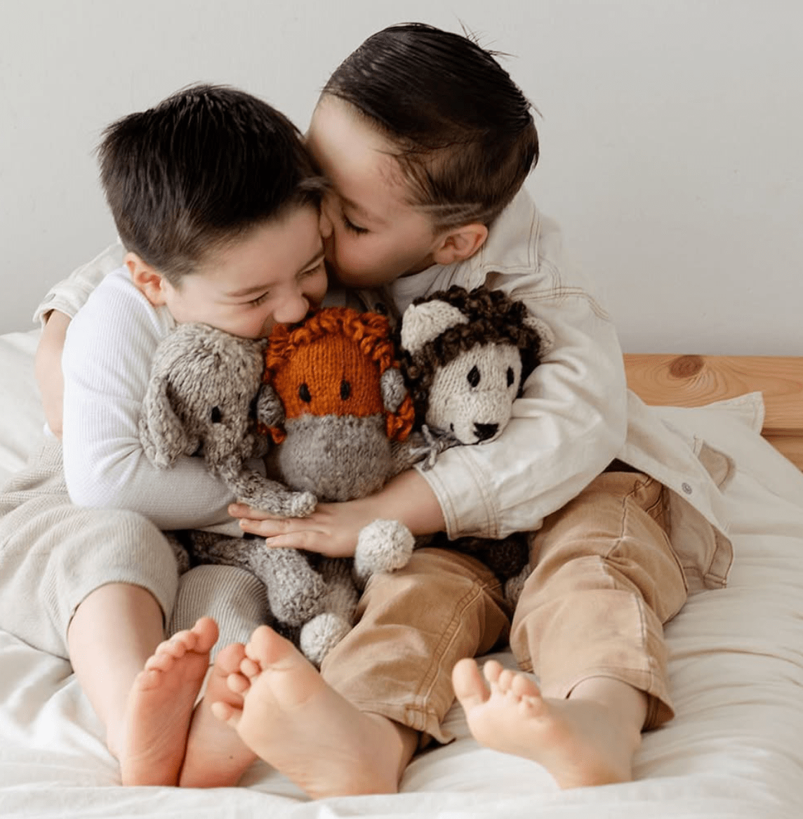 Organic Wool Knit Hand Puppet | Elliot the Elephant