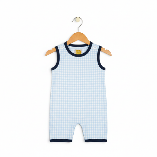 Classic Navy Gingham Boys Jon Jon