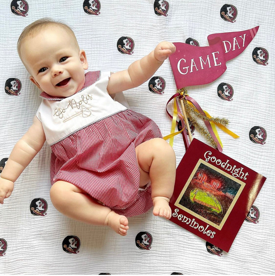 Florida State University Muslin Swaddle Blanket – Officially Licensed FSU Baby Swaddle | Soft Breathable 47x47 Seminoles Blanket