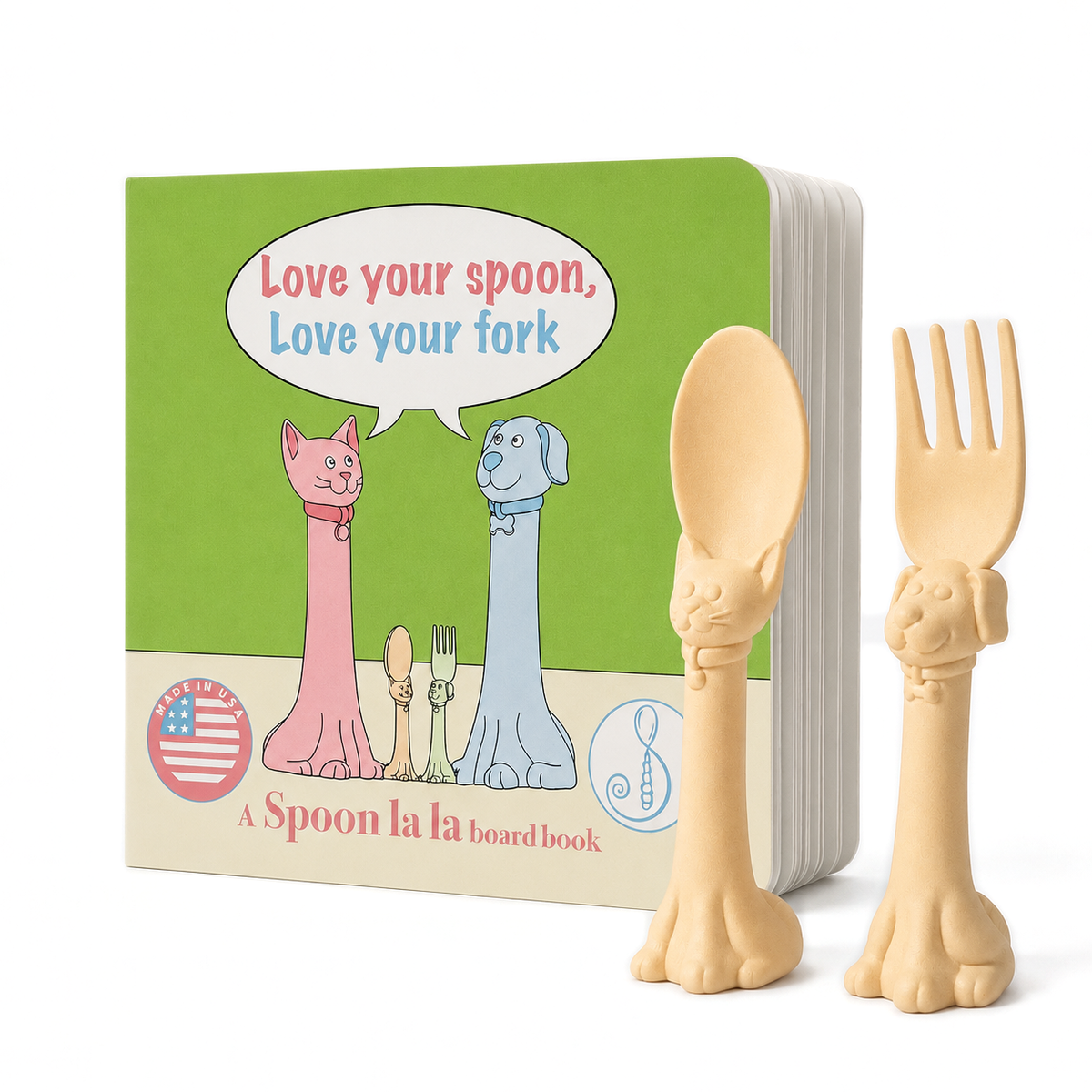 Spoon la la Utensils + Board Book