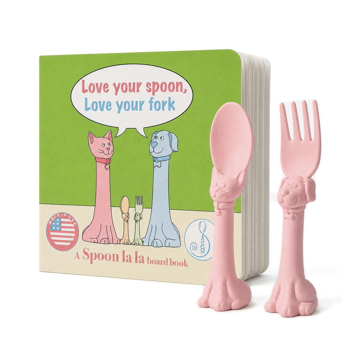 Spoon la la Utensils + Board Book