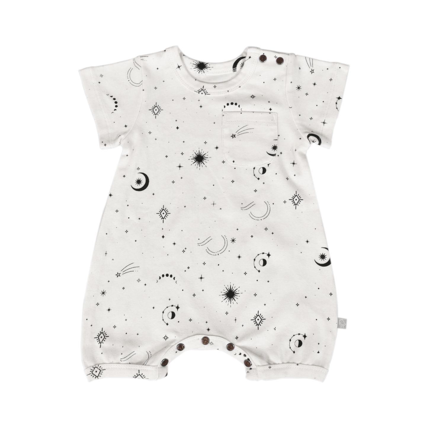 short sleeve romper | celestial
