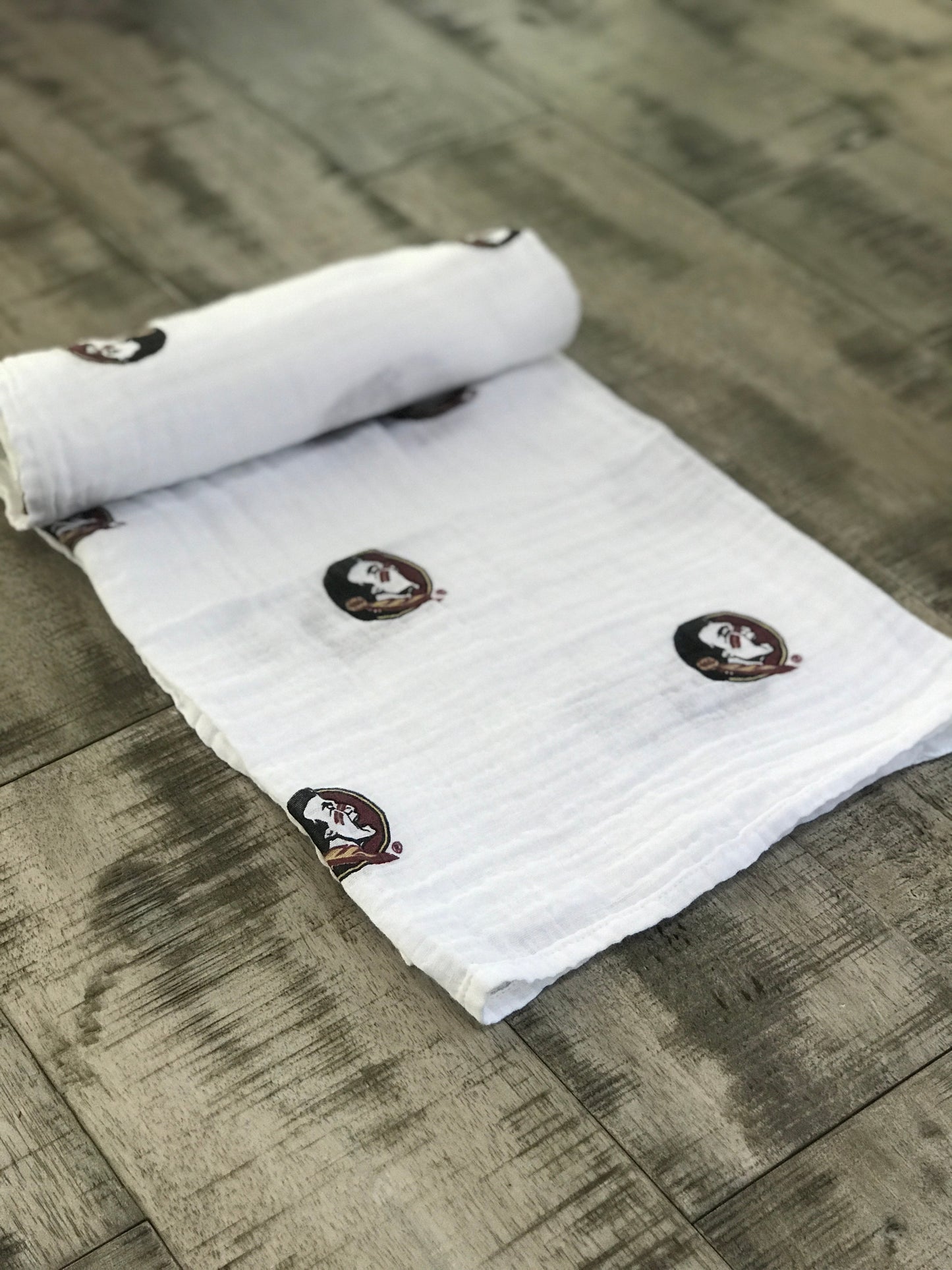 Florida State University Muslin Swaddle Blanket – Officially Licensed FSU Baby Swaddle | Soft Breathable 47x47 Seminoles Blanket