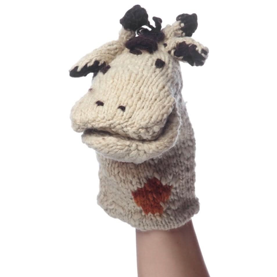 Organic Wool Knit Hand Puppet  | Gerald the Giraffe